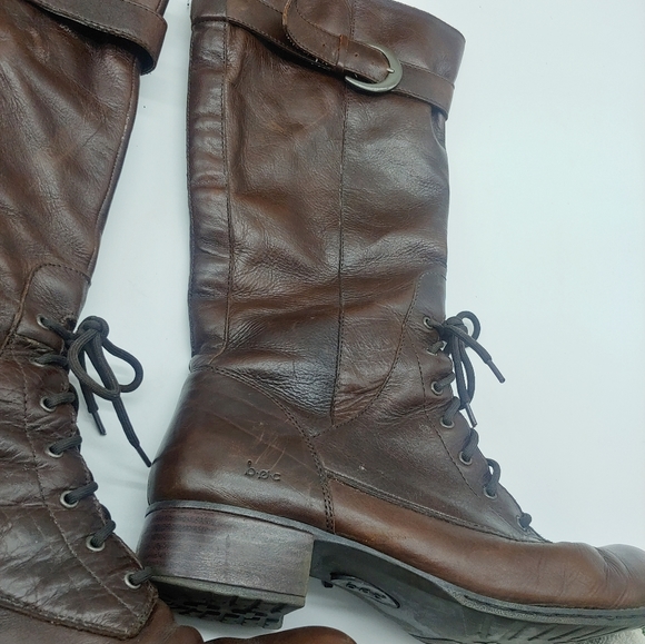 Leather Brown knee high boots 9.5